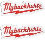 [Zcketo] My Back Hurts Patch, 2 Pcs Embroidered Meme Biker Patch, Funny Morale Hook & Loop Emblem for Tactical Backpacks, Hats, Lunch Bags, Vests, Uniform,Jackets,Jeans,Coat,Work Clothes,Dog Harness