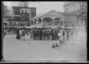 Photo:[Crowd near boardwalk, Atlantic City, N.J.]