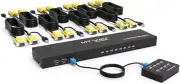 KVM VGA Switch 8 Port, USB VGA Rackmount KVM Console Switcher 8 in 1 Out + 8 Pa