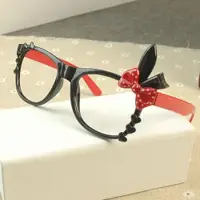 在飛比找ETMall東森購物網優惠-蝴蝶結可愛裝飾眼鏡框女韓版潮個性圣誕節裝扮眼鏡架化妝舞會眼鏡
