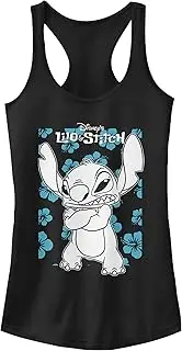 [Disney] Girls' Lilo & Stitch Lilo Party Slim Fit, Scoop Hem Racerback Tank
