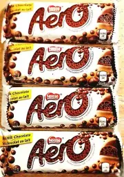Nestle AERO Chocolate Bars Full Size 42g Each Lot of 4 Bars Canadian Candy