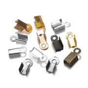 Cord End Caps - Fold Crimp Bead Connector String Cover Diy Jewelry Making 200pcs