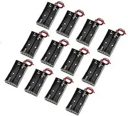 KICHOUSE Battery Holder Case for 2 x 1.5v Aa Batteries Leads Lightweight for Carry