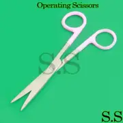 New Operating Scissors Pink Color Handle 5.5" Straight Sharp/Sharp Surgiacl