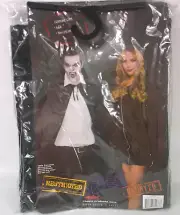 Halloween Vampire Cape Costume Magician Black 56" Adult One Size Superhero New