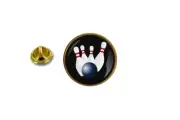 pins pin's badge metal lapel hat button bowling player ref1