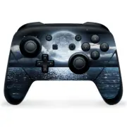 Nintendo Switch Pro Controller Skin Decal Vinyl Wrap - Giant Moon over ocean