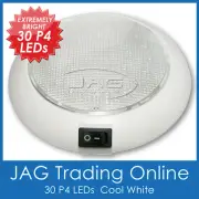 12V 30-P4 LED WHITE CABIN DOME LIGHT-Marine/Boat/Caravan/RV/Interior/Bunk Lamp