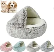 Cozy Cocoon Pet Bed, Olvys Dog Bed, Olvys Cozy Cocoon Pet Bed, Cozy Nook Bed, Cozy Cocoon Pet Bed for Cats Dogs, Winter Pet Bed, Fidofaves Cozy Nook Dog (50 * 50cm,Coffee, Short Velvet)