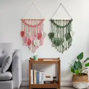 Macrame Wall Hanging Leaves Hanging Woven Tapestry Handmade Woven Wall Art Home