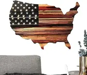 Coin Display Stand - Wooden Flag Challenge Coin Holder - Patriotic Home Decor, Storage Rack For Home Studio Bedroom Living Room