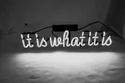 US STOCK 17" It is What It Is White Acrylic Neon Sign Light Lamp Display JY