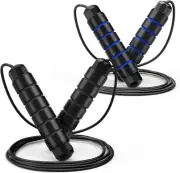 Tangle-Free Speed Jump Rope Adjustable Steel Cable Foam Handles for Fitness