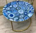 Agate Stone Coffee Table Center Tabletop Console tabletop for Home Decor