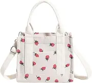 [Le Vechtoo] Mini Square Corduroy Cute Tote Bag Aesthetic Women Fashion Small Side Crossbody Messenger Little Multipocket Zip Strap Everyday Shoulder Hobo Casual Lightweight Cloth Fabric Satchel Structured Handbag