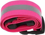 VANZACK Sports Reflective Belt Headband Ring Decor Cycling Reflective Gear Night Reflective Walking Gear Running Waist Belt Night Running Gear Men's Saftey Gear Rosy Knitted Fabric