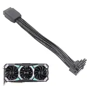 GPU Extension Cable - 2Vhpwr 16 Pin GPU Cable to PCIE 5.0,GPU Extension Cable, Graphics Card Elbow Cable, Extension Sleeved Adapter for Women Men Home Use