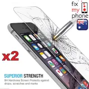 2 x Tempered Glass Screen Protector for iPhone 5 5S 5C SE 6 6S 7 8 Plus X