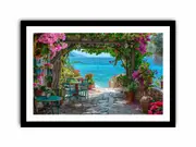 Ourdoor Beach House Art Framed print