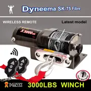 I-Max Electric Winch 12V Wireless 3000LBS / 1361KGS Synthetic Grey Rope ATV 4WD BOAT