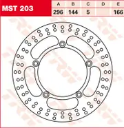 TRW Lucas Brake disc MST203, rigid