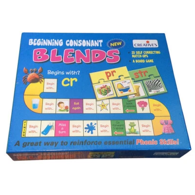 PHONICS CONSONANT BLENDS Educational PUZZLE Game LITERACY PHONETIC Reading