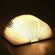 Wooden Folding Book Lamp Magnetic Led Book Lamps Decorative Lights/night Light Usb Rechargeable Desk Lamp Ideal Gift For Women/parents/kids (white