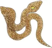 MUELODSIC Snake Applique Iron Patch Decorative Clothing Patch for DIY Repairs Garments Bags Hats Shoes Durable Rhinestone Design for Easy Application
