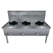 Waterless Triple Wok Gas Stainless Steel Gasmax 1800x890x1260mm NG or LPG