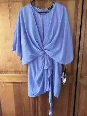 Aidan By Aidan Mattox Women's Draped Cocktail Dress Purple Size 10