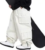 [SNOWVERB] Womens Mens Baggy Waterproof Snowboarding Pants Unisex Snow Cargo Warm Insulation Ski Pants