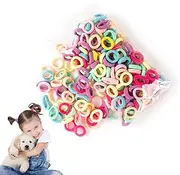 Girls Hair Ties - 100 Durable and Stretchable No Damage Hair Bands | Elastic Ponytail Holders, Soft Headband Accessories Hair Ties for Thick and Curly Hair
