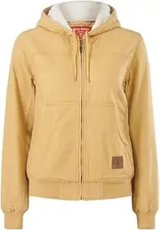 [Hard Yakka] Women's Heritage Canvas Hooded Bomber Jacket, Honey, Small