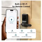 NEW eufy BLACK Security Smart Lever Lock C33 Wireless Digital Keypad Home Door