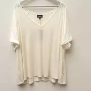 Modcloth Short Sleeve Flowy V Neck Top Women's Size 4X Soft Effortless Casual