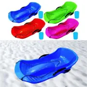 Snow Sled for 2 Riders Includes Pull Rope High Back Grass Sledding Board