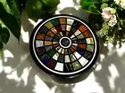 Multi Stone Black Marble Side Table Antique Stone Bar Desk Furniture Home Decors