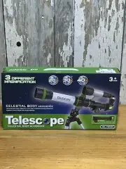 Kids Toy Telescope for Kids Includes Compass & 3 Eyepieces as Astronomy Gift