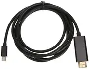 Mini Display Port DP to HDMI Adapter Cable for MacBook Pro Air Mac Thunderbolt (1.8m, Black)