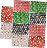 Gatuida 10pcs Xmas Book Cover Paper Wrappers Creative Packing Paper for Books Crafts and Premium Quality for Holiday Wrapping Your Christmas Spirit Fun Designs Style