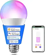 meross Smart Light Bulb, Dimmable Multicolor RGBWW, Remote Control, E27 WiFi LED Bulb Compatible with Homekit Siri, Alexa, SmartThings and Google Home, 1 Pack
