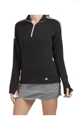 Adidas Women’s Golf French Terry 1/4 Zip Pullover Black| Size Medium| NWT!