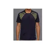 Puma BioWeb Performance T-Shirt New Navy/Blazing Yellow Men's Medium Large XL
