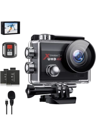 FOXGEEK Action Camera 4K 20MP WiFi Underwater 131FT Waterproof Camcorder with...