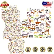 Playful Jungle Animals Full Sheet Set with 2 Pillowcases - Cozy Cotton Bedding