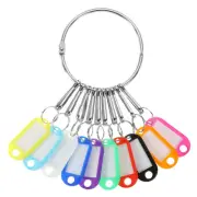 Portable Key Organizer Keychain Holder with 10 Key Label Tags for Office Hotel