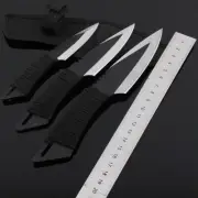 3PC Throwing Set Knives Outdoor Hunting Knife Camping Survival Fixed Blad&Sheath