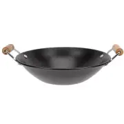 Wok with Lid Cookware for Kitchen Stainless Steel Griddle Time