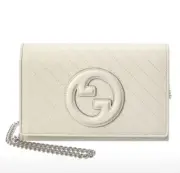 Gucci Ivory Blondie Leather Wallet On Chain New With tags!